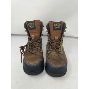 KEEN‎ Utility 1029184 Work Boots Men's 8.5 Waterproof Steel Toe Brown Leather